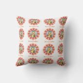 花のプリント クッション (裏面)