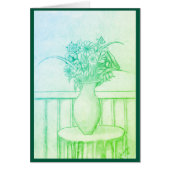 花のプレゼント – 緑 (正面)