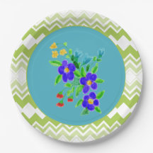 花のプレートティール（緑がかった色）とライム