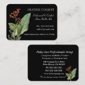 花のプロフェッショナルを信頼している介護者 名刺 (正面/裏面)