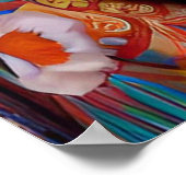 花のヘアスカーフのプリンセス ポスター (角)