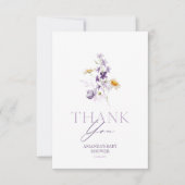 花のベイビーシャワーの感謝カード 招待状 (正面)