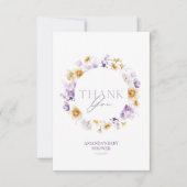 花のベイビーシャワーの感謝カード 招待状 (正面)