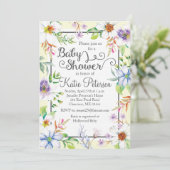 花のベイビーシャワー招待状 招待状 (スタンド正面)