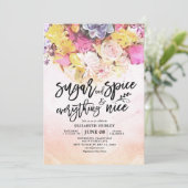 花のベイビーシャワー　スイート＆スパイス＆エブリシングナイス 招待状 (スタンド正面)