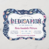 花のベイビー献身招待状（春） 招待状 (正面/裏面)