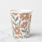 花のベイビー ブルームパターンシャワー 紙コップ (裏面)