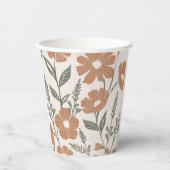 花のベイビー ブルームパターンシャワー 紙コップ (正面)