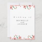 花のベク結婚トル招待状 招待状 (裏面)