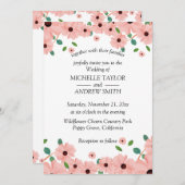 花のベク結婚トル招待状 招待状 (正面/裏面)