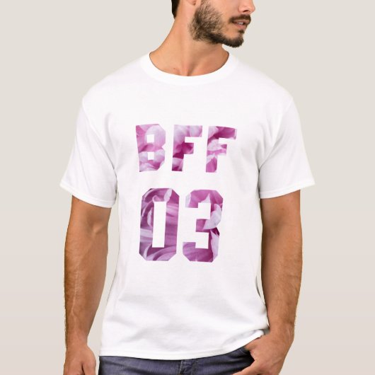 花のベストフレンド3人組 - BFF 03 Tシャツ (正面)