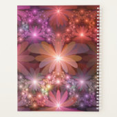 花のベッドカラフル抽象芸術フラクタルアート名 プランナー手帳 (裏面)