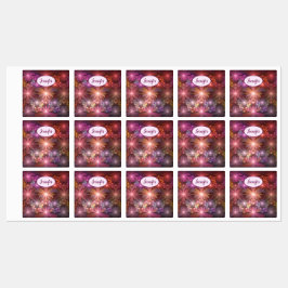 花のベッドカラフル抽象芸術フラクタルアート名 ラベル