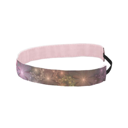 花のベッド光沢のあるカラフル抽象芸術フラクタルアート アスレチックヘッドバンド (右)