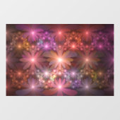 花のベッド光沢のあるカラフル抽象芸術フラクタルアート ウィンドウサイン (シート)