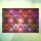 花のベッド光沢のあるカラフル抽象芸術フラクタルアート ウィンドウサイン (シート3)