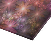 花のベッド光沢のあるカラフル抽象芸術フラクタルアート カッティングボード (角)