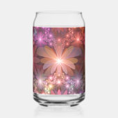 花のベッド光沢のあるカラフル抽象芸術フラクタルアート ガラス缶 (左)