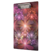 花のベッド光沢のあるカラフル抽象芸術フラクタルアート クリップボード (左)