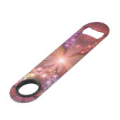 花のベッド光沢のあるカラフル抽象芸術フラクタルアート スピード栓抜き (裏面アングル)