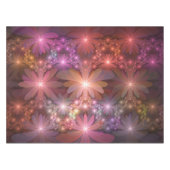 花のベッド光沢のあるカラフル抽象芸術フラクタルアート テーブルクロス (正面(横))