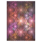 花のベッド光沢のあるカラフル抽象芸術フラクタルアート テーブルクロス (正面)