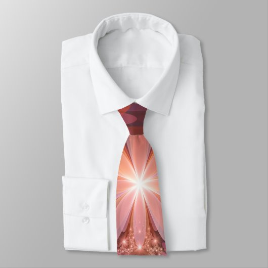 花のベッド光沢のあるカラフル抽象芸術フラクタルアート ネクタイ (タイ)