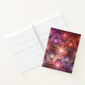 花のベッド光沢のあるカラフル抽象芸術フラクタルアート ノートブック (内部)