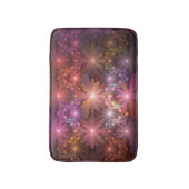 花のベッド光沢のあるカラフル抽象芸術フラクタルアート バスマット (正面縦)