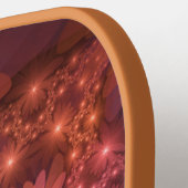 花のベッド光沢のあるカラフル抽象芸術フラクタルアート ピックルボールラケット (左詳細)