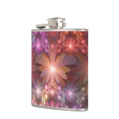 花のベッド光沢のあるカラフル抽象芸術フラクタルアート フラスク (左)