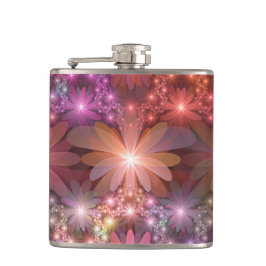 花のベッド光沢のあるカラフル抽象芸術フラクタルアート フラスク