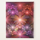 花のベッド光沢のあるカラフル抽象芸術フラクタルアート プランナー手帳 (裏面)