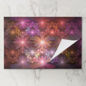 花のベッド光沢のあるカラフル抽象芸術フラクタルアート ペーパーパッド (折り畳み)