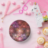 花のベッド光沢のあるカラフル抽象芸術フラクタルアート ペーパーボウル (パーティー)