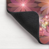 花のベッド光沢のあるカラフル抽象芸術フラクタルアート マウスパッド (コーナー)