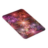 花のベッド光沢のあるカラフル抽象芸術フラクタルアート マグネット (右側)