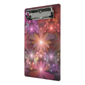 花のベッド光沢のあるカラフル抽象芸術フラクタルアート ミニクリップボード (アングル2)