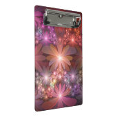 花のベッド光沢のあるカラフル抽象芸術フラクタルアート ミニクリップボード (アングル)