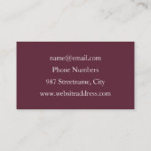 花のベッド光沢のあるカラフル抽象芸術フラクタルアート 名刺 (裏面)