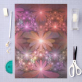 花のベッド光沢のあるカラフル抽象芸術フラクタルアート 薄葉紙 (クラフト)