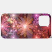 花のベッド光沢のあるカラフル抽象芸術フラクタルアート Case-Mate iPhoneケース (裏面 (横))