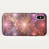 花のベッド光沢のあるカラフル抽象芸術フラクタルアート Case-Mate iPhoneケース (裏面(横))
