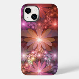 花のベッド光沢のあるカラフル抽象芸術フラクタルアート Case-Mate iPhone 14ケース