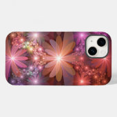 花のベッド光沢のあるカラフル抽象芸術フラクタルアート Case-Mate iPhoneケース (裏面 (横))