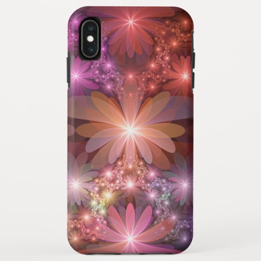 花のベッド光沢のあるカラフル抽象芸術フラクタルアート Case-Mate iPhoneケース (裏面)
