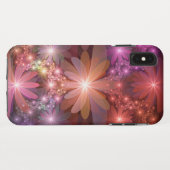花のベッド光沢のあるカラフル抽象芸術フラクタルアート Case-Mate iPhoneケース (裏面(横))