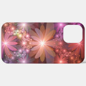 花のベッド光沢のあるカラフル抽象芸術フラクタルアート Case-Mate iPhoneケース (裏面 (横))