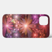 花のベッド光沢のあるカラフル抽象芸術フラクタルアート Case-Mate iPhoneケース (裏面 (横))