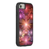 花のベッド光沢のあるカラフル抽象芸術フラクタルアート Case-Mate iPhoneケース (裏面/右)